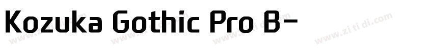 Kozuka Gothic Pro B字体转换